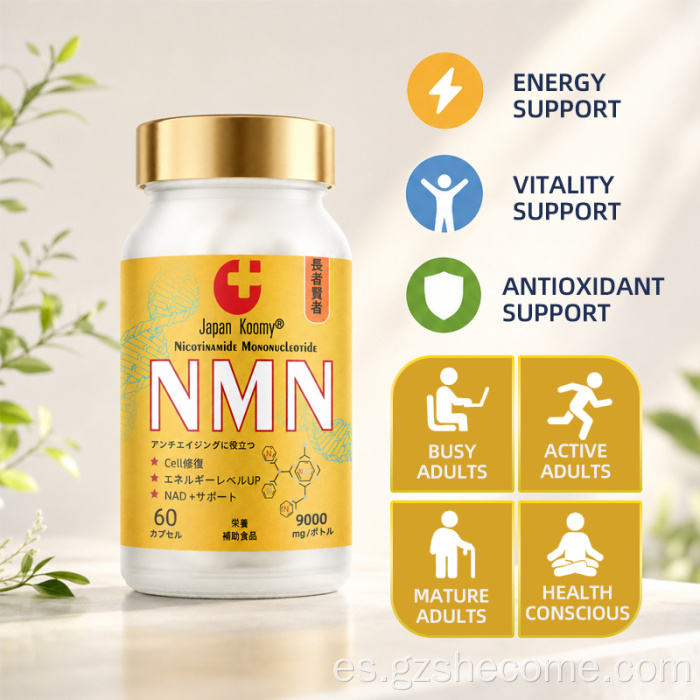 Shecome Older NMN 9000mg Cápsulas Longevidad NAD+ Soporte